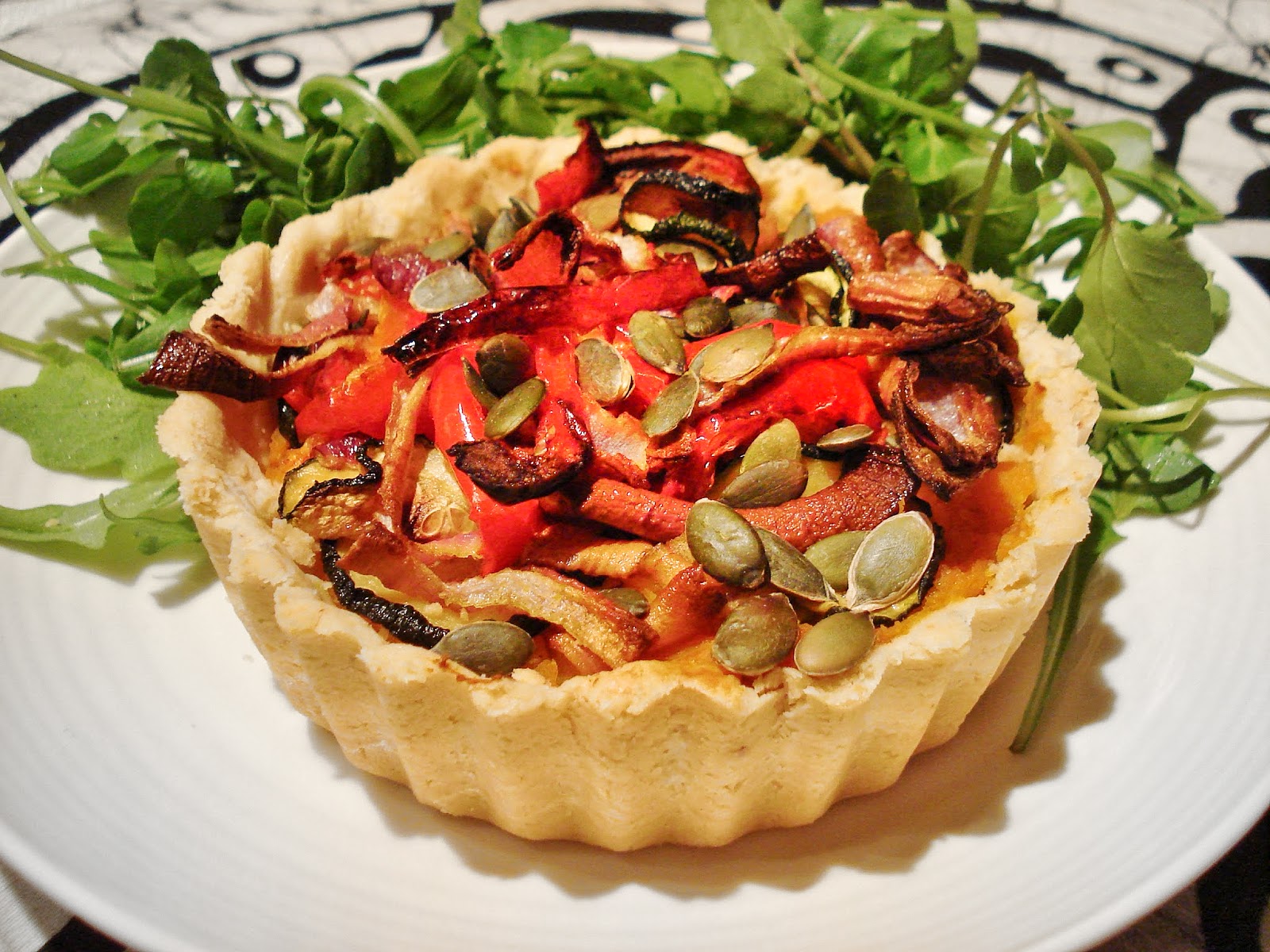 Roasted Vegetable Tart GF SCD Gluten Free SCD and Veggie