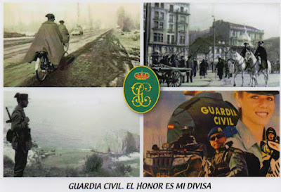 Tarjeta prefranqueada del 175 aniversario de la Guardia Civil