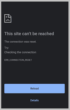 site cannot be reached connection reset chrome site cannot be reached connection reset chrome