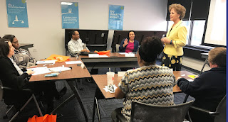 Cathy Littlefield presents to corporate partner, Beneficial Bank