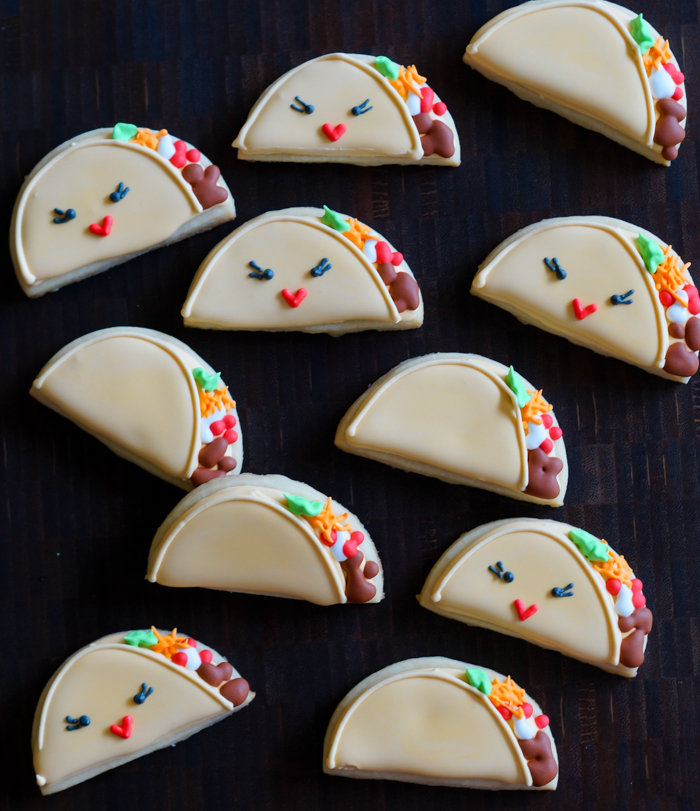 Taco and Taco Belle decorated cookies