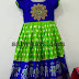 Green and Blue Ikkat Frock