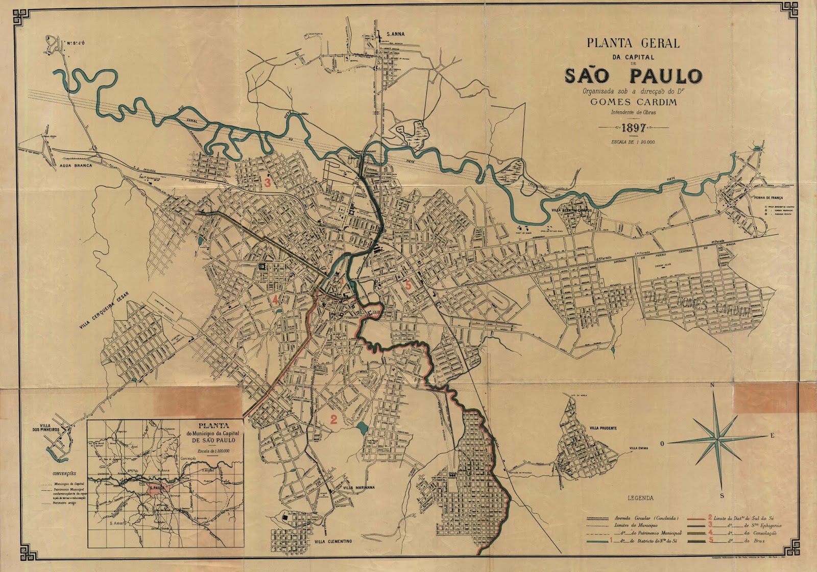 História Vila Diva Mapa de São Paulo de 1897primeira vez que aparece