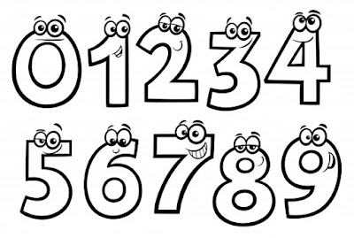 Desenhos de números para colorir