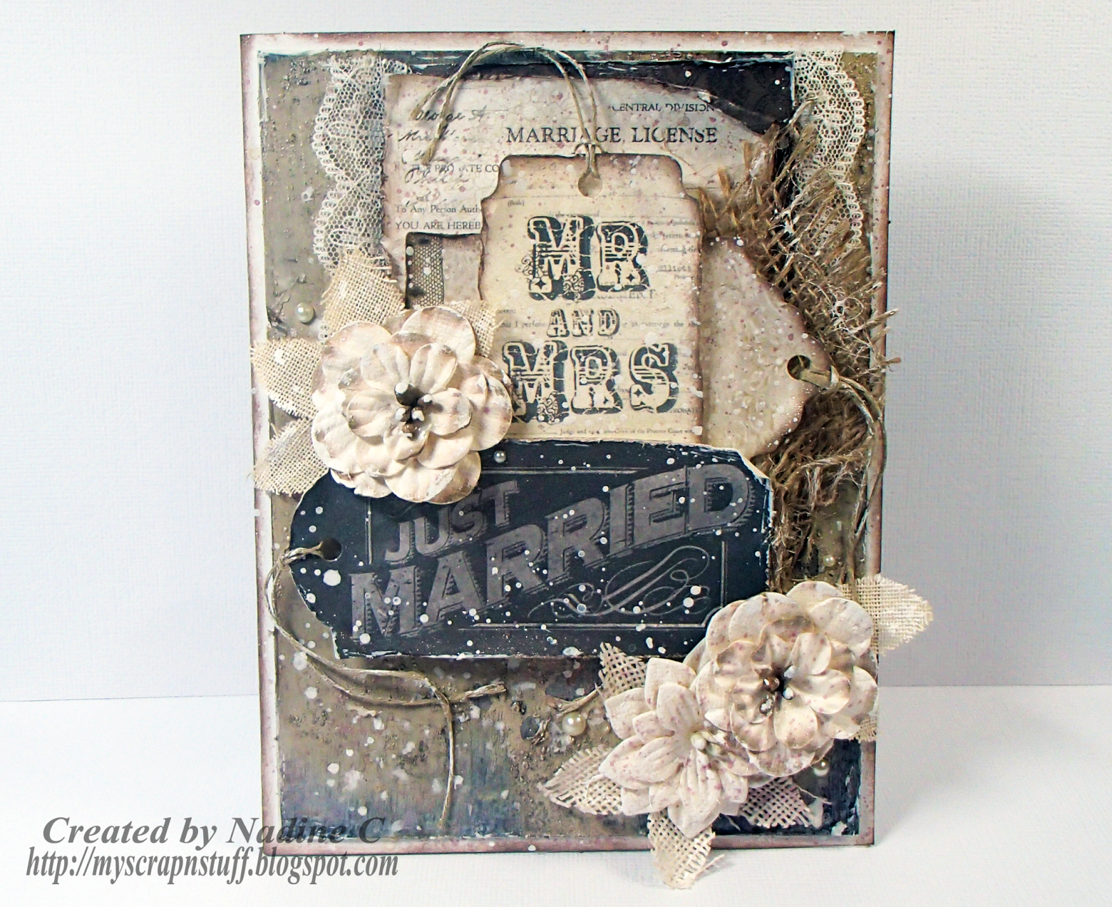 Nadine Carlier Mixed Media Wedding Card with Video