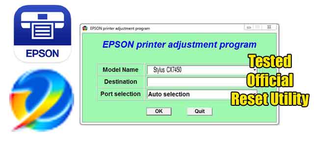 Epson Printer Reset : Epson Stylus CX7450 Adjustment program (Reset