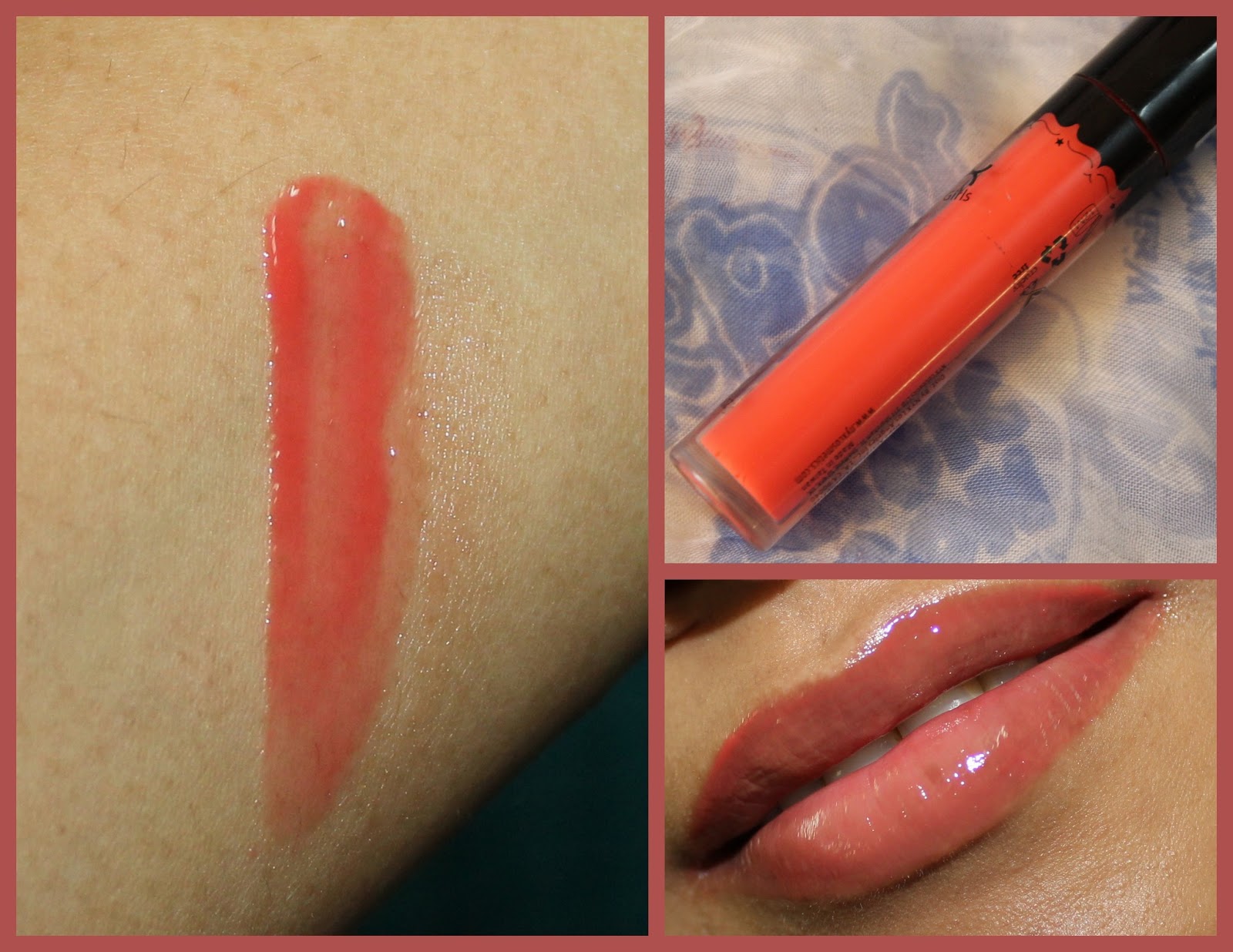 NYX Round Lipgloss in Strawberry & Apricot; Review & Swatches – Corals ...