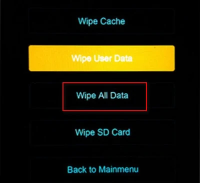 Xiaomi Mi Play Wipe All Data