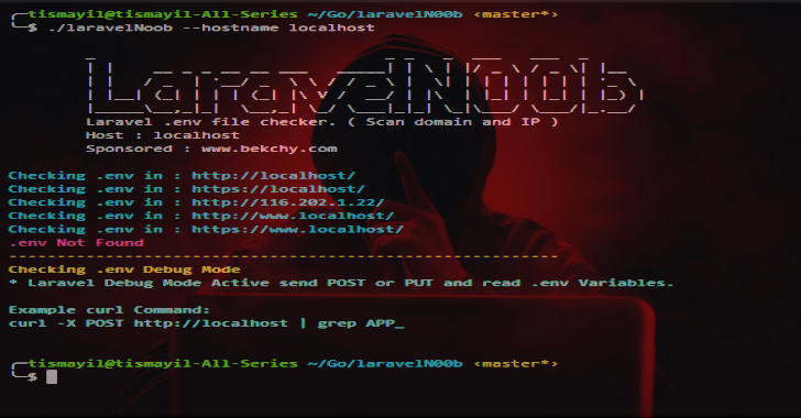 LaravelN00b : Automated Scan .env Files & Checking Debug Mode In Victim Host