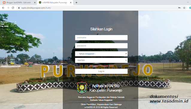 Aplikasi erapbs online Dindikpora Purworejo