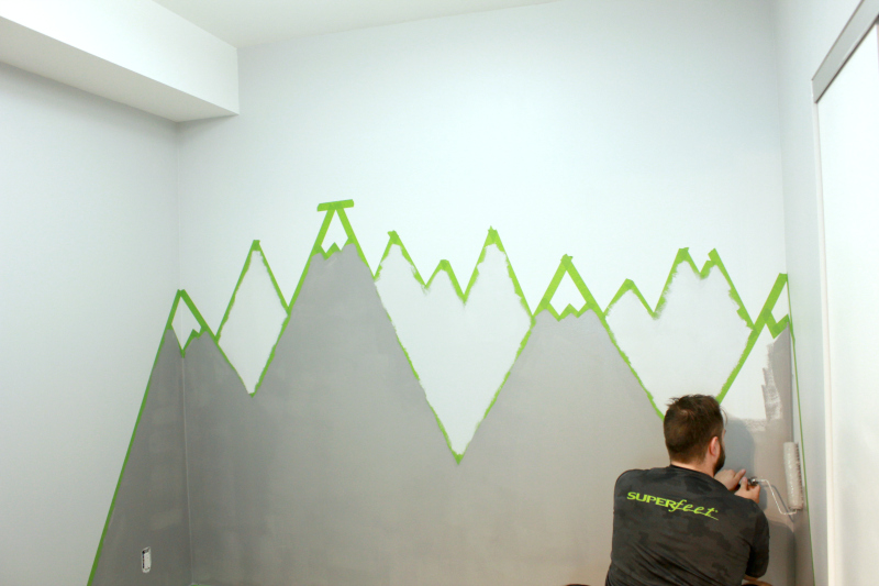 How to Paint a Simple DIY Mountain Wall Mural 