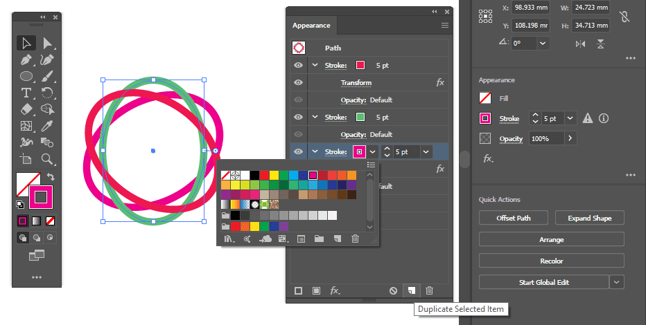 How to use appearance in illustrator? - Online Tutorial For JavaScript ...