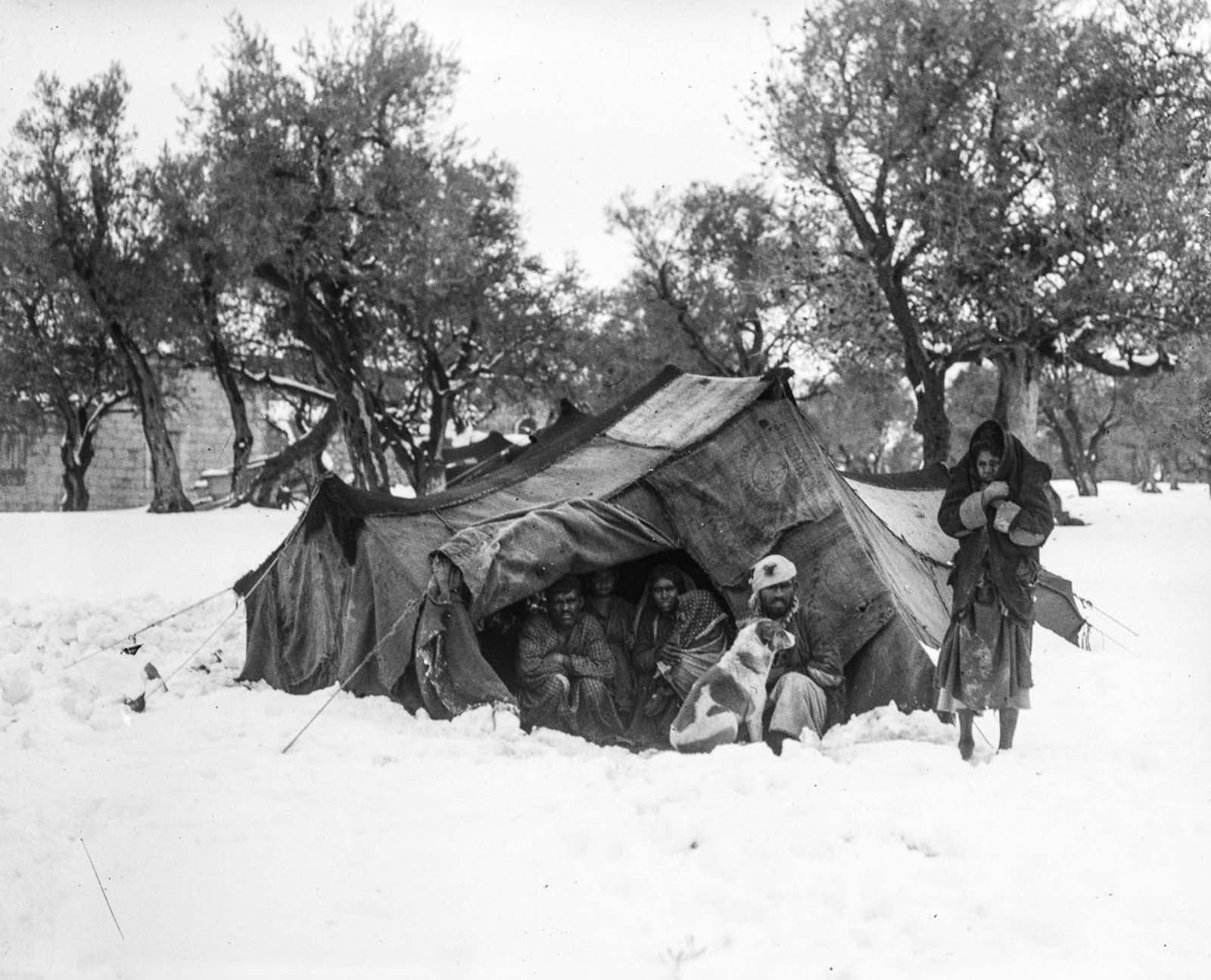 Jerusalem in snow, 1921