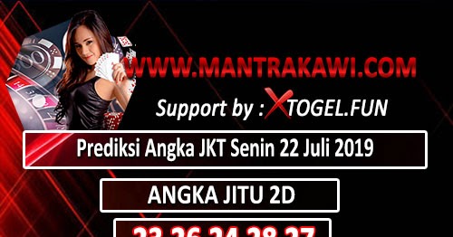 PREDIKSI ANGKA JITU TOGEL JAKARTA SENIN 22 JULI 2019 Prediksi Angka