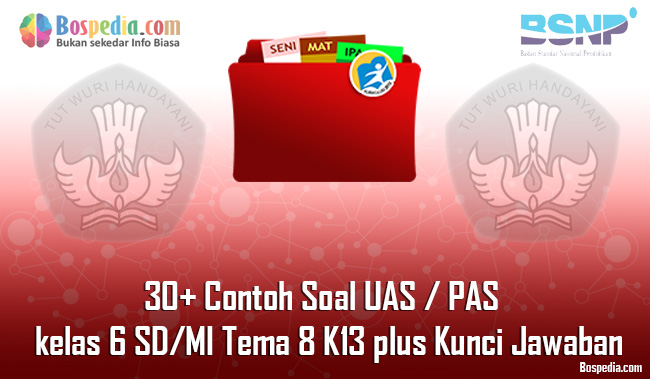 Lengkap 30 Contoh Soal Uas Pas Untuk Kelas 6 Sd Mi Tema 8 K13 Plus Kunci Jawaban Bospedia