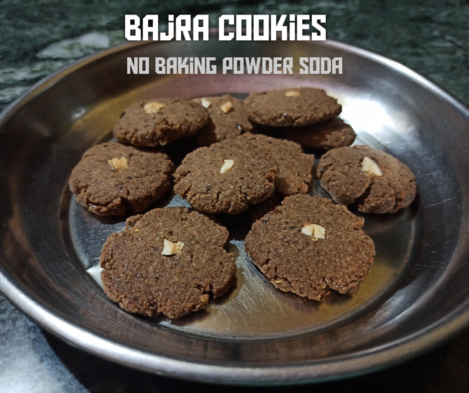 Bajra Flour Jaggery Cookies Recipe [EGGLESS PEARL MILLET BISCUITS