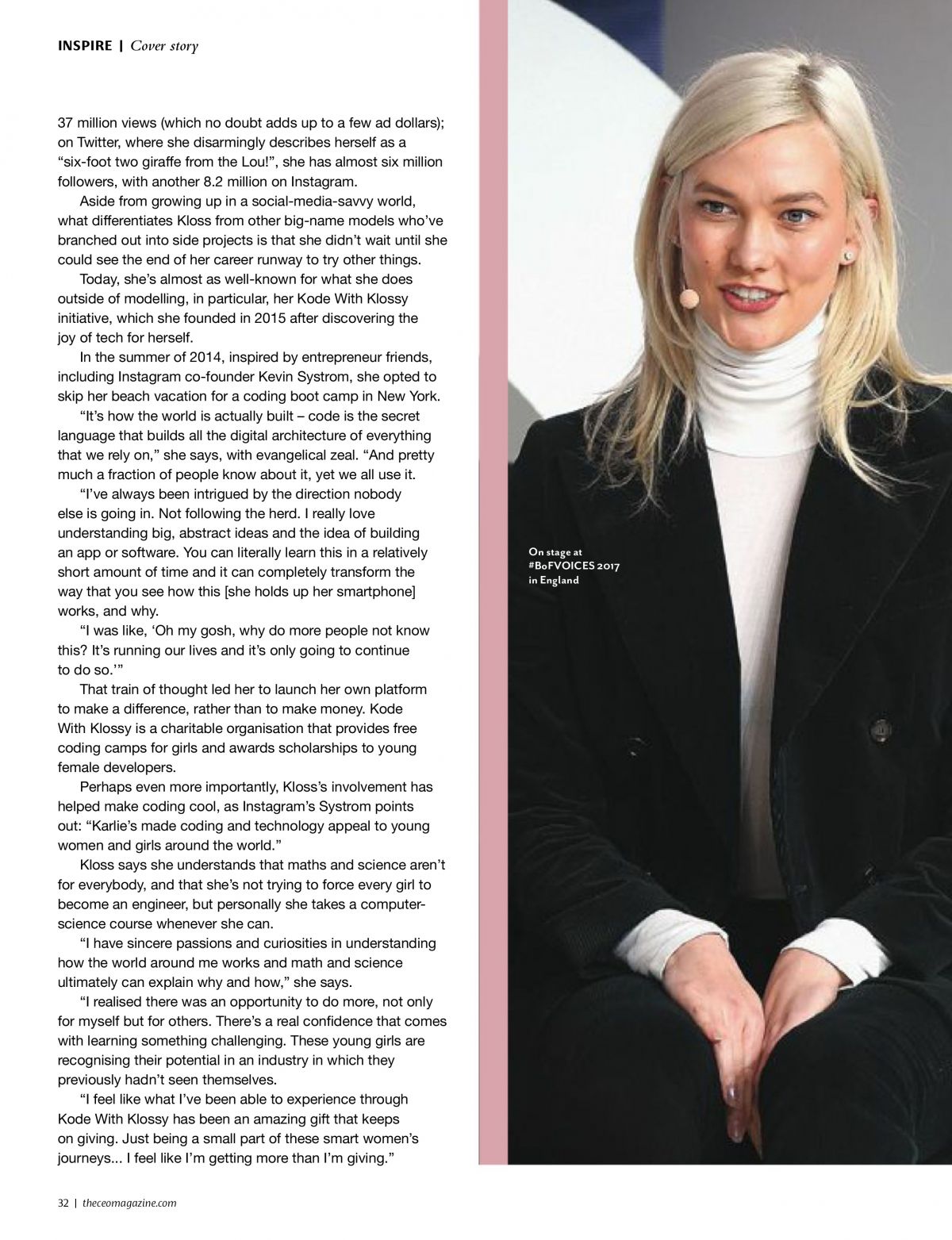 Karlie Kloss Clicked For CEO Magazine -Australia & New Zealand August