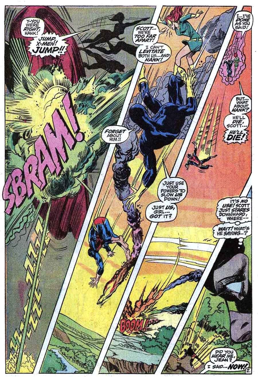 X-men #59 page art by Neal Adams / silver age 1960s marvel comic book / Cyclops Jean Grey