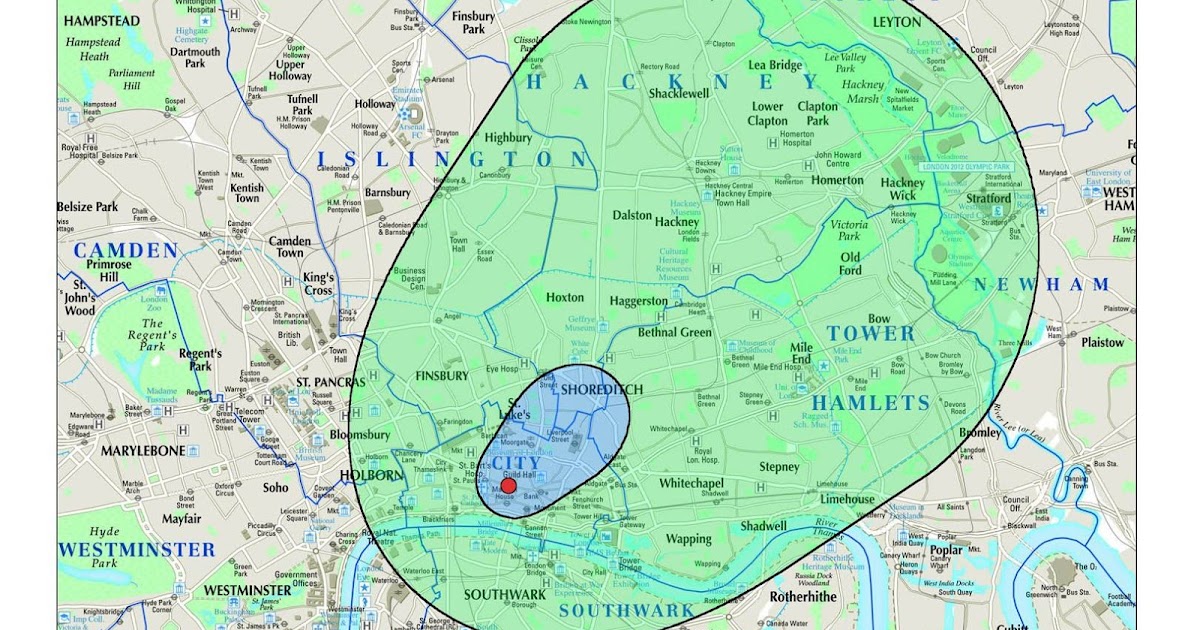 Map Of The Week Cockney Sound Map Cockney Bells