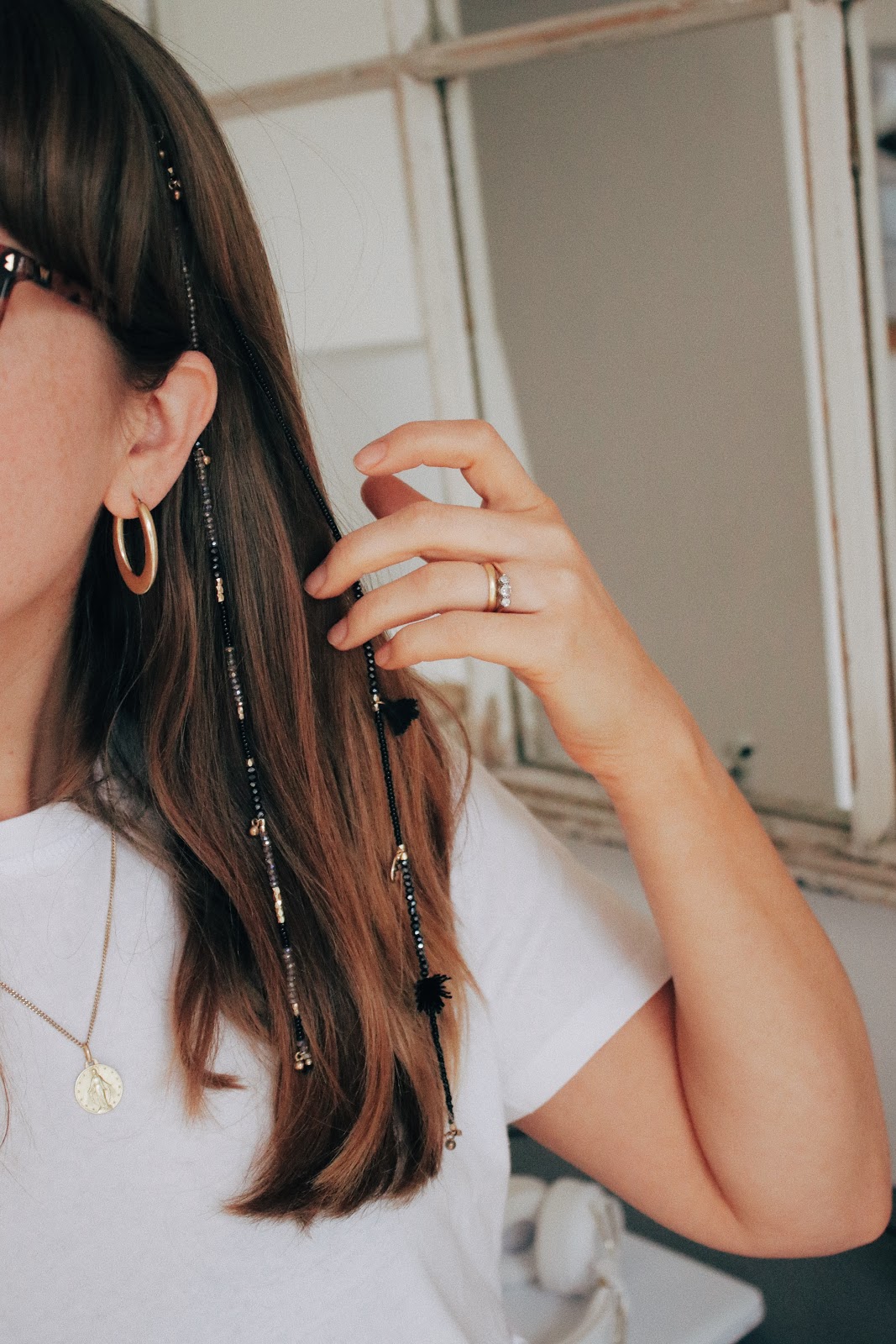 CREATIVE // Clip In Beaded Hair Decorations Brick Dust & Glitter