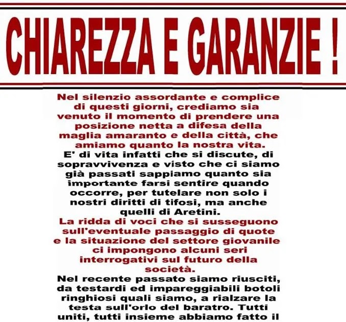 La Voce degli Ultras il Blog Ufficiale di Ultras Inside Comunicato