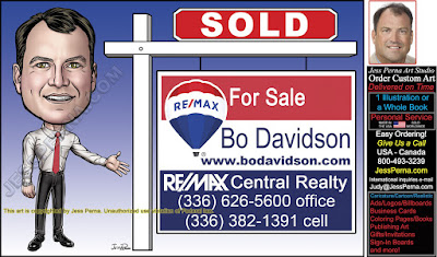 RE/MAX Real Estate Agent Caricature Ad