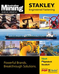 Australian Mining - February 2017 | ISSN 0004-976X | CBR 96 dpi | Mensile | Professionisti | Impianti | Lavoro | Distribuzione
Established in 1908, Australian Mining magazine keeps you informed on the latest news and innovation in the industry.