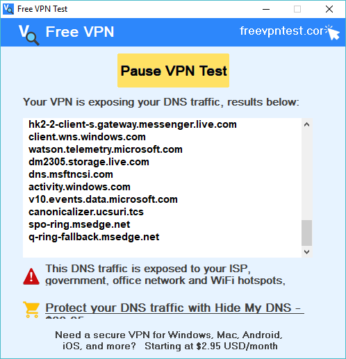 GRATIS VPN-testsoftware