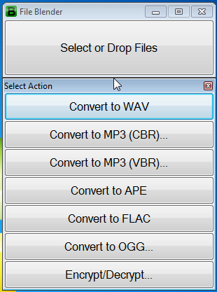 File Blender-conversie-opties voor MP3-bestand