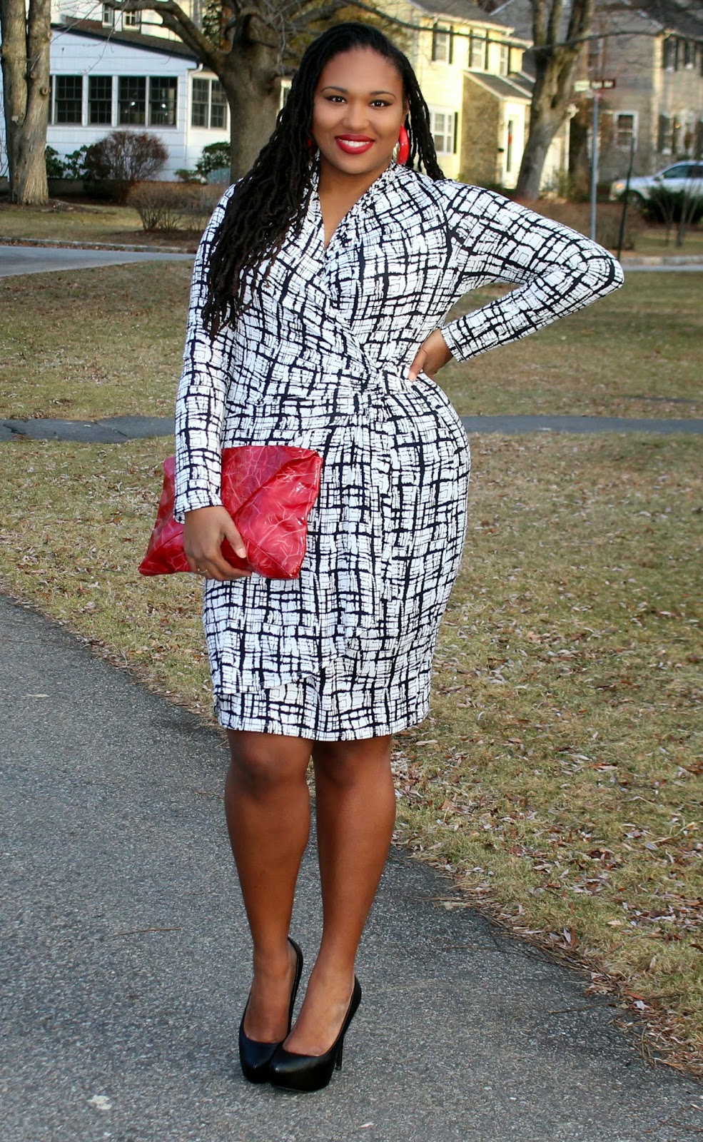 Plus size wrap dress