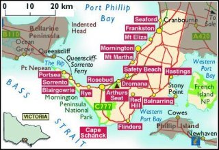 MORNINGTON PENINSULA MAP