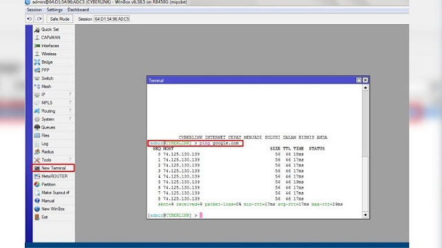 Cara Mengecek Status Koneksi Internet Saat Setting Mikrotik