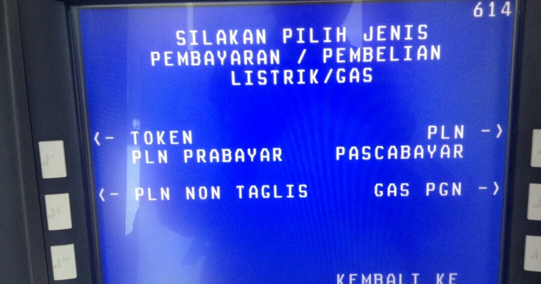 Cara Isi Pulsa Token Listrik Melalui ATM BRI Mandiri BCA