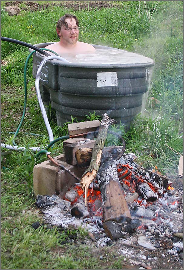 Anastasia's Adventures: Wood fired Hot tub.