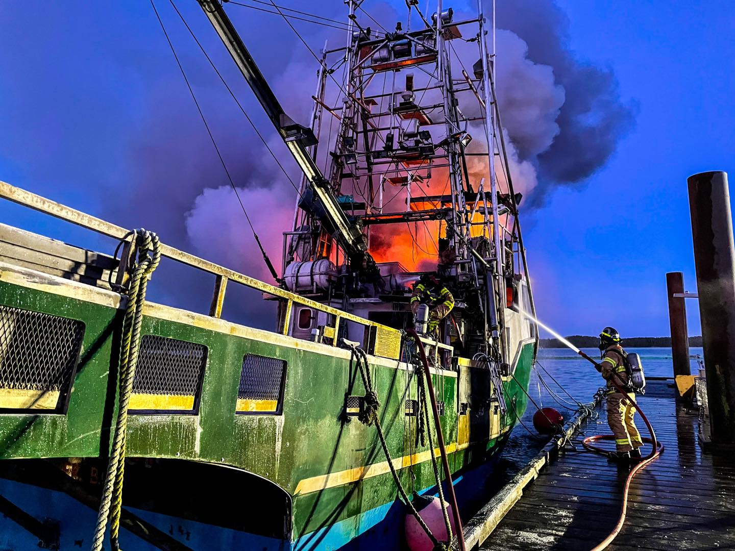 North Coast Review Aggressive Fire attack contains vessel fire at