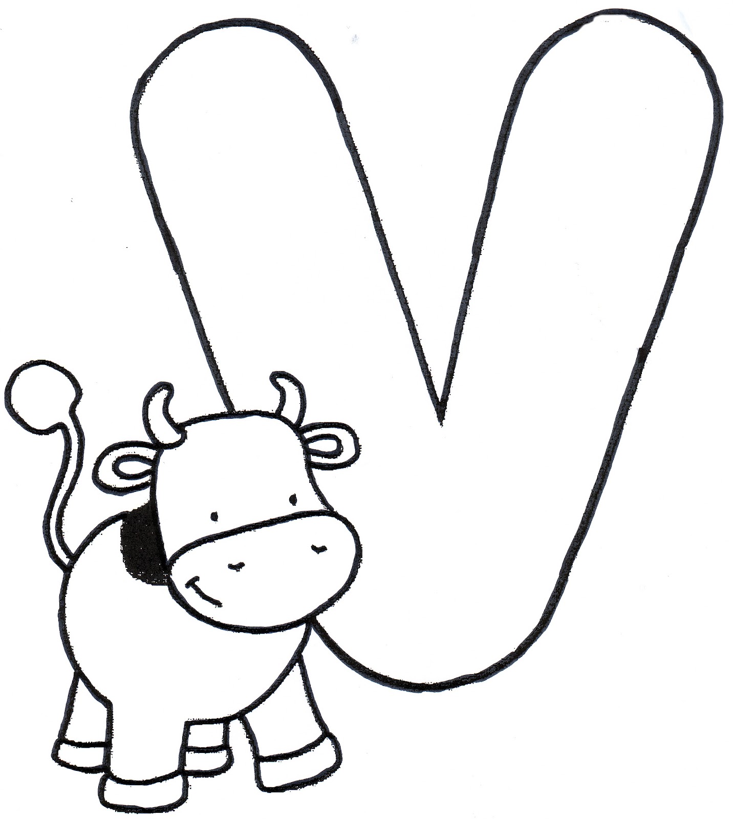 Best Letra V Para Colorear Simple - Cala