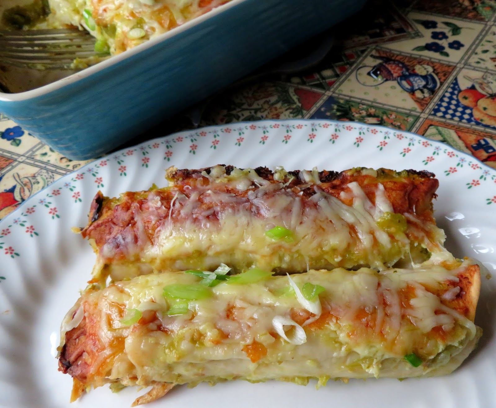 Green Chili Turkey Enchiladas The English Kitchen