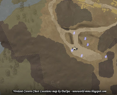 Verdant Cavern chest locations map