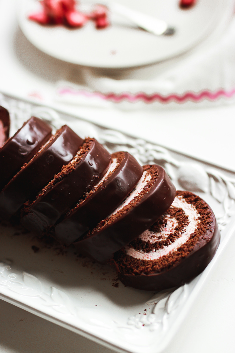 Chocolate Strawberry Cake Roll Confessions of a Confectionista