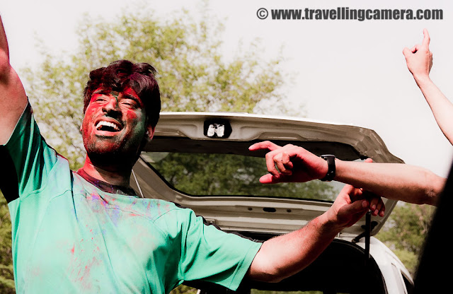 Holi Celebrations 2011 at Chandigarh !!!  : Posted by VJ SHARMA on www.travellingcamera.co : Many times when I don't have any good choice of sending holidays I move towards Chandigarh because of lot many reasons... A good city, lot of friends and lot many good reasons... The same thing happened this year during Holi vacations.. Few days back I was in Dharmshala and Palampur.. After having great fun at Holi Melas in himachal, I decided to celebrate the big day at Chandigarh... Here are some of the photographs of Holi day (20th March 2011).. Check out !!!I had planned these vacations with Nikhil on Facebook and had lot many plans which remained PLANs only :) ...  He was first one to come inside my room and spray color on me... I was sleeping at that time.. He came with a big gang and there was full plan to spend the whole day outside...Next Person who came and started complaining about the fact that I didn't inform him about my presence in the city ! Puneet Verma, MD, Cybrain Solutions  !!!Holi is famous as Basant Utsav in rural India... It is one of the major festivals in India and is celebrated with extreme enthusiasm and joy, which can be explained in words... Planning for the day started with some of the main pubs in Chadigarh and few specially organized rain dance parties around !!! Nikhil is already in dreams ... alas ! everything remained as dreams only... and all the plans changed...Ashish with his friends who met at Sukhna Lake... so he smiled and ordered their official photographer to click some photographs :)Some cool gang of boys who were carrying some agricultural equipments and utilizing them for celebrating wet Holi at Sukhna Lake in Chadigarh... Many of the folks in Chandigarh were riding Trackter with lot many folks loaded over it...Holi is the special when few people not like take bath with water and use dry colors... Here is one of the gang-member who had Color bath on that day...Nikhil, who was most irritated with worst snacks with single moult... On Holi, every eating placewas full and there were loong waiting queues outside.. Waiters were asking for flat 50 Rs tip before placing order and it was a big thing if you got more than three plates of snacks (although everything was tasteless.. ) ... I don't know why people think that Piyakkars don't have sense of taste when they are 4 peg down... Happy person, who is not eating anything... But how can he deny to take single peg on the special day of Holi...Nikhil telling 10 advantages of liquor consumption during day time.. Ashish is listening carefully... Initially plan was to arrange bhang and we had some experts to prepare the special drink for special day of Holi... but no one had right sources to get it ...Folks having camel ride after colobath of holi...By looking at electrifying crowd in the city, I realized that lot of folks from Punjab and other places come to Chandigarh for celebrating colors on the special day of Holi... How does it matter if they danced on a road-side or in a decent club... If clubs were full, why not utilize car speakers to have some thumkas on 