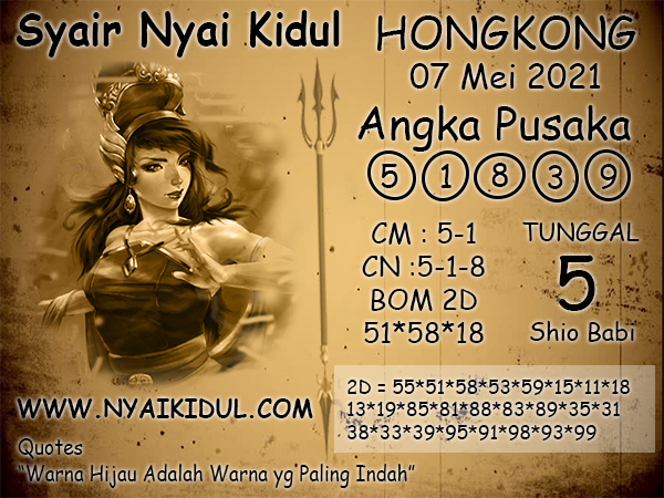 Syair Nyai Hongkong 07 Mei 2021