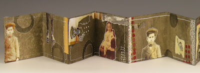 Where are they now? Artist book Arches cover, collage, paint, ink by Judith Hoffman