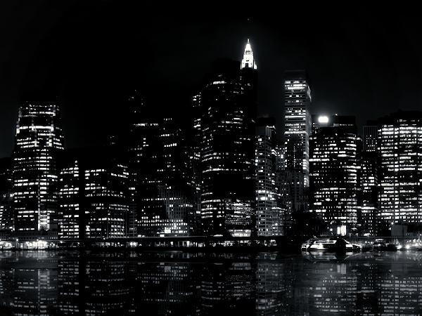 City Landscape Wallpaper Black And White