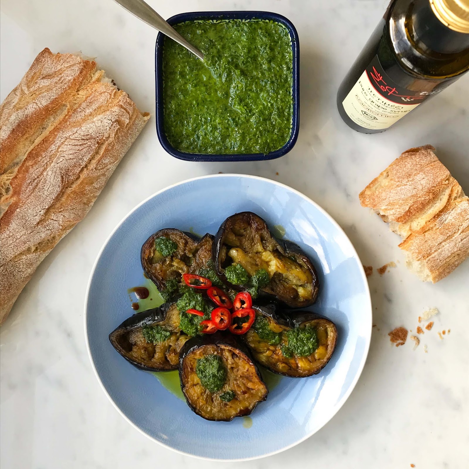 Green chilli and coriander sauce or a basic version of Zhoug Margot