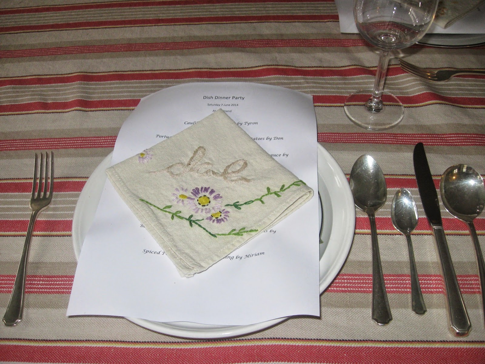 Don's Sausage Blog: A Dish Dinner Party