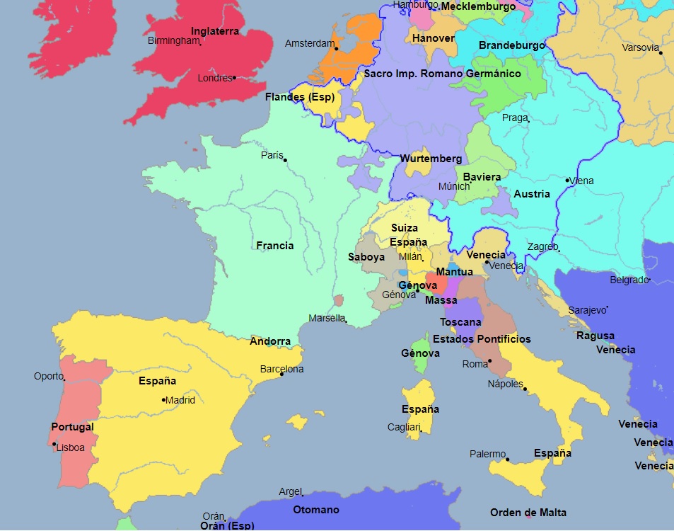 Ciencias Sociales en La Besana La Guerra de Sucesión Española en mapas