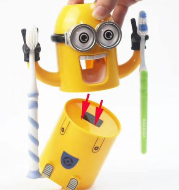 MINION TOOTHBRUSH HOLDER COMEL INI BOLEH DIBAWA KE MANAMANA SAHAJA