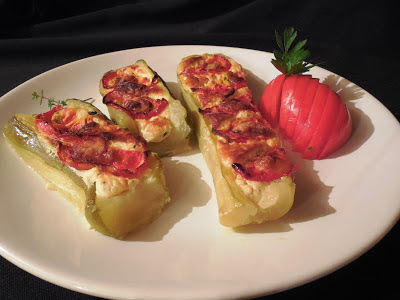 Dovlecei umpluti cu branza