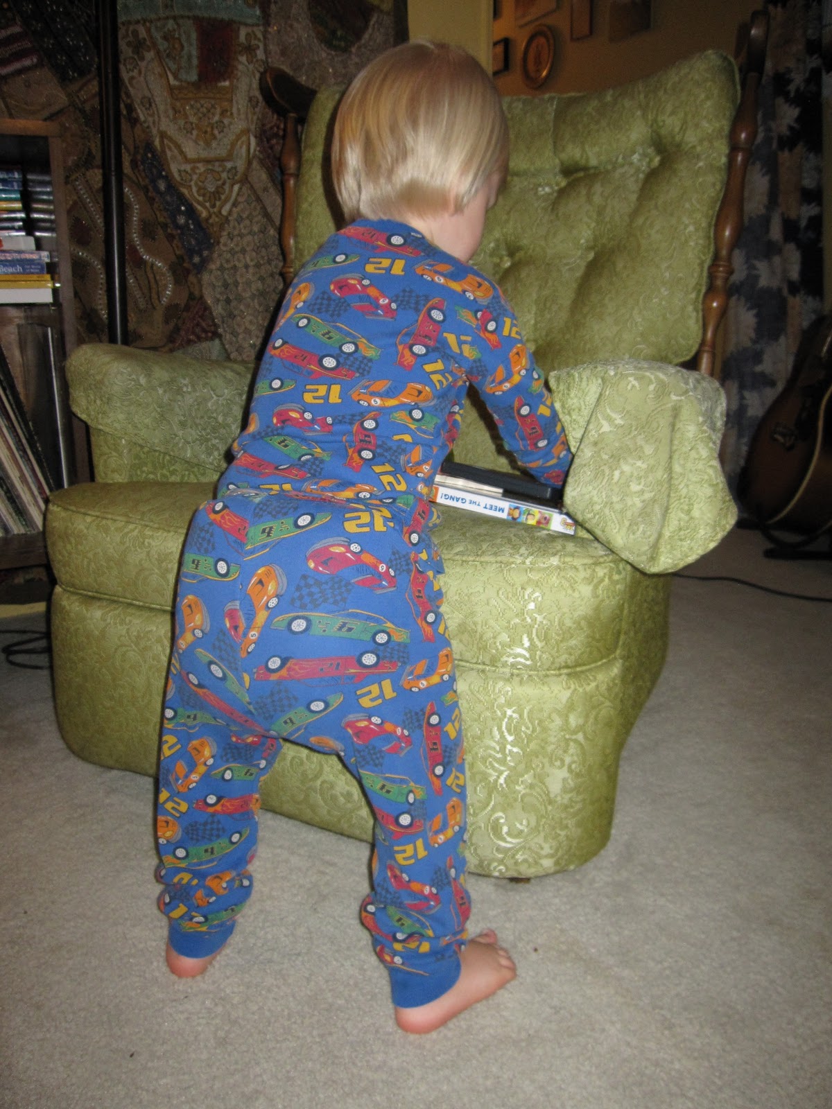 One Photo a Day Sept. 24 Race Car PJs