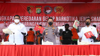 Pengungkapan Tindak Pidana Narkotika Jenis Sabu 1,129 Ton Jaringan Timur Tengah – Indonesia